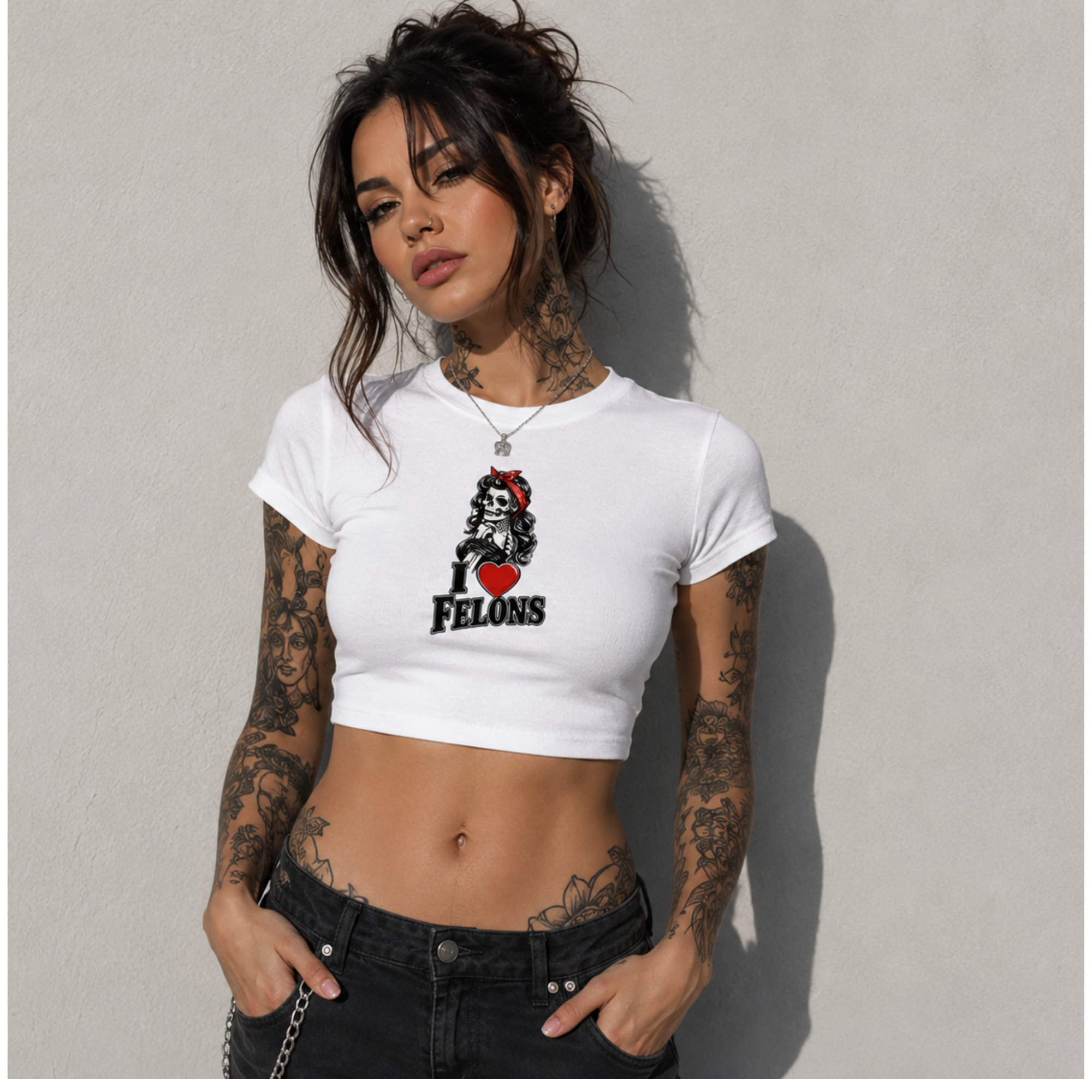 I Love Felons Cropped Tee